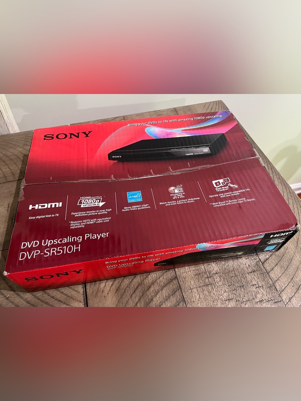 Sony DVP-SR510H Upscaling HDMI 1080p Full HD DVD Player with Remote Control NEW
